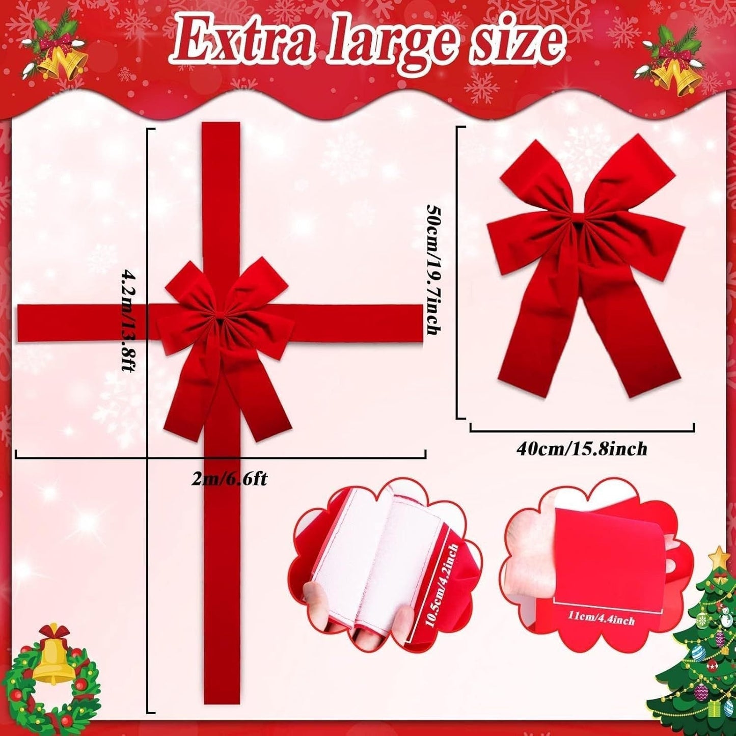 Christmas Door Hanging Bow Ribbon - H3NRY’S WORLD