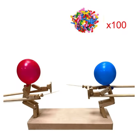 Handmade Balloon Heads Wooden Fighter Puppets - H3NRY’S WORLD