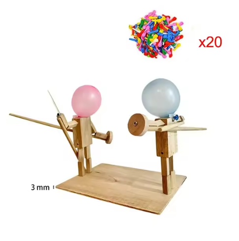 Handmade Balloon Heads Wooden Fighter Puppets - H3NRY’S WORLD