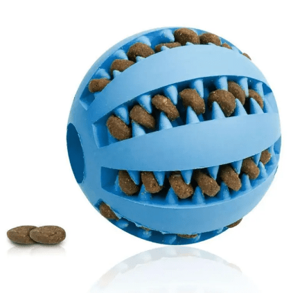 Interactive Rubber Slow Feeder Dog Ball - H3NRY’S WORLD