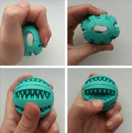 Interactive Rubber Slow Feeder Dog Ball - H3NRY’S WORLD