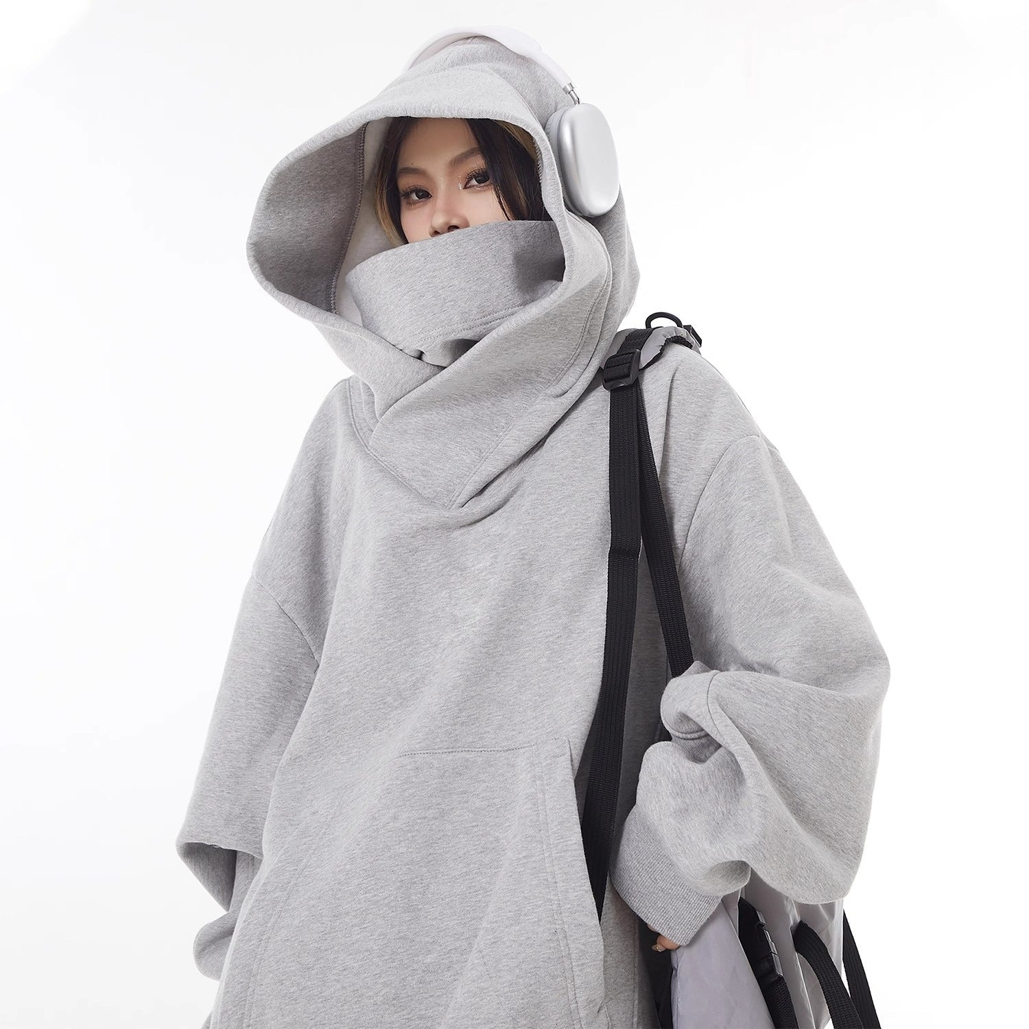 Loose High Collar Fleece Lined Hoodie - H3NRY’S WORLD