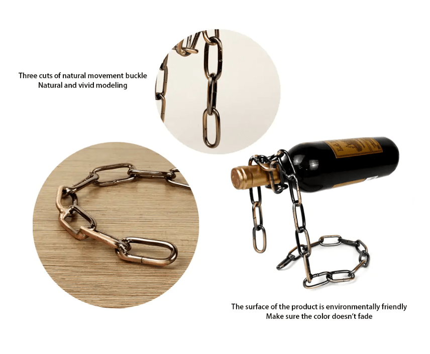 Magic Iron Chain Wine Bottle Holder - H3NRY’S WORLD