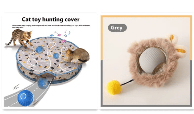 PurrPlay Self - Rolling Cat Toy Ball - H3NRY’S WORLD