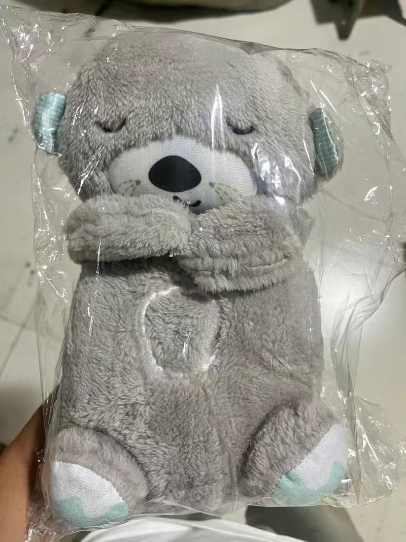 Sound Machine Soothe 'n Snuggle Otter Portable Plush Baby Toy with Sensory Details Music Lights & Rhythmic Breathing Motion - H3NRY’S WORLD