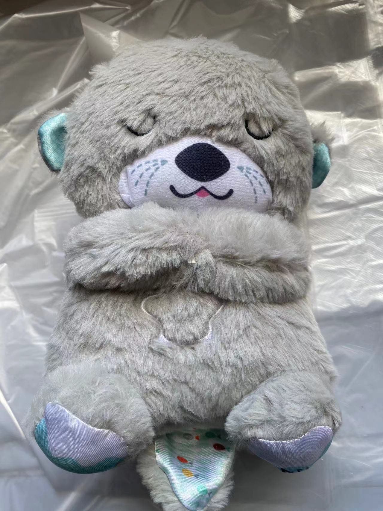 Sound Machine Soothe 'n Snuggle Otter Portable Plush Baby Toy with Sensory Details Music Lights & Rhythmic Breathing Motion - H3NRY’S WORLD