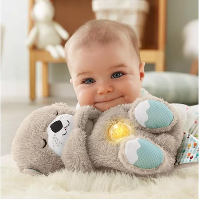 Sound Machine Soothe 'n Snuggle Otter Portable Plush Baby Toy with Sensory Details Music Lights & Rhythmic Breathing Motion - H3NRY’S WORLD