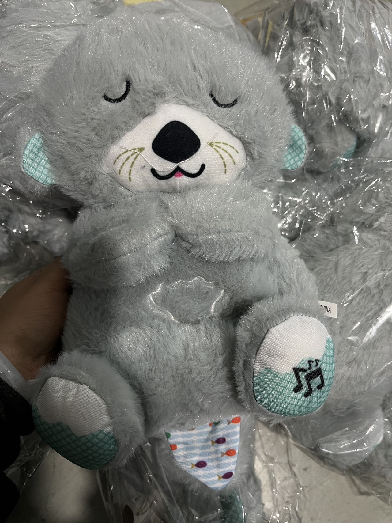 Sound Machine Soothe 'n Snuggle Otter Portable Plush Baby Toy with Sensory Details Music Lights & Rhythmic Breathing Motion - H3NRY’S WORLD
