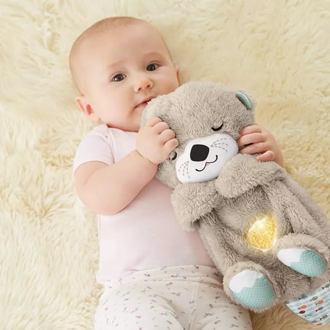 Sound Machine Soothe 'n Snuggle Otter Portable Plush Baby Toy with Sensory Details Music Lights & Rhythmic Breathing Motion - H3NRY’S WORLD