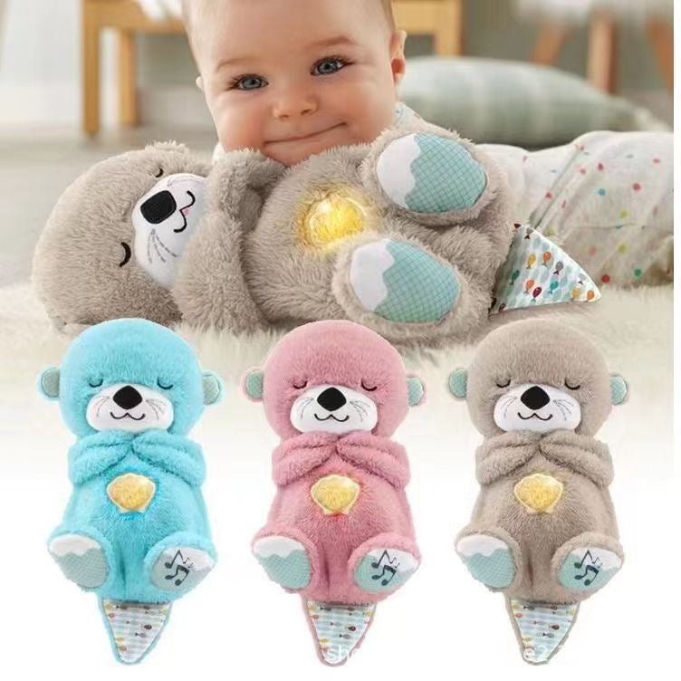 Sound Machine Soothe 'n Snuggle Otter Portable Plush Baby Toy with Sensory Details Music Lights & Rhythmic Breathing Motion - H3NRY’S WORLD
